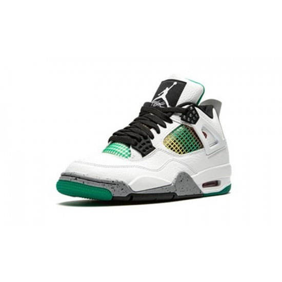 Jordans 4 Rasta &Lucid Green WHITE AQ9129 100 hvid Jordan Sko