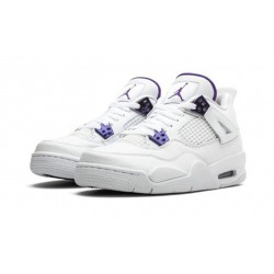 Jordans 4 Retro Metallic Purple WHITE 408452 115 hvid Jordan Sko