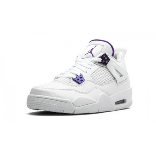 Jordans 4 Retro Metallic Purple WHITE 408452 115 hvid Jordan Sko