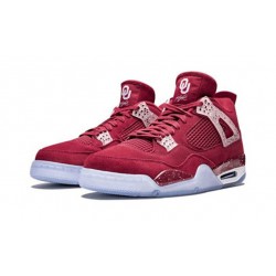 Jordans 4 Retro Oklahoma Sooners TEAM CRIMSON AJ4 904282 Jordan Sko