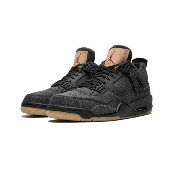 Jordans 4 X Levis BLACK AO2571 001 sort Jordan Sko