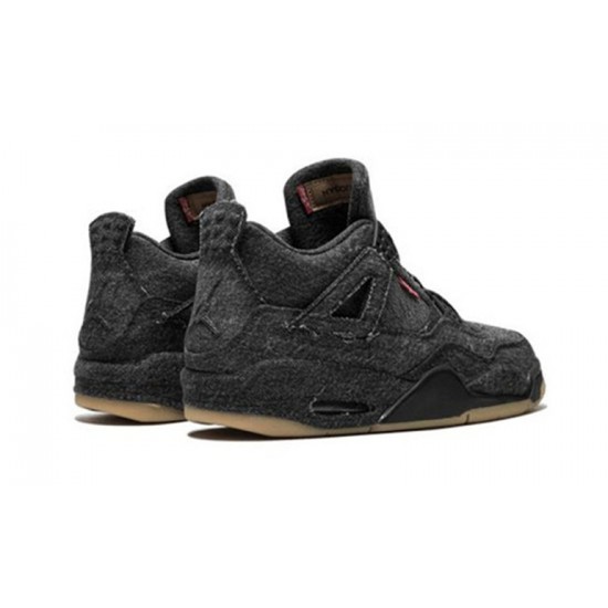 Jordans 4 X Levis BLACK AO2571 001 sort Jordan Sko