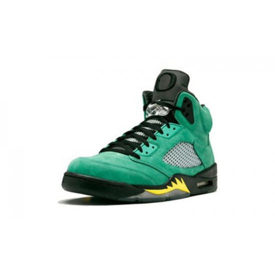 Jordans 5 Retro Oregon Ducks BLACK 454803 535 sort Jordan Sko