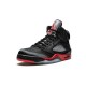 Jordans 5 Satin Bred NOIR 136027 006 Noir Jordan Sko