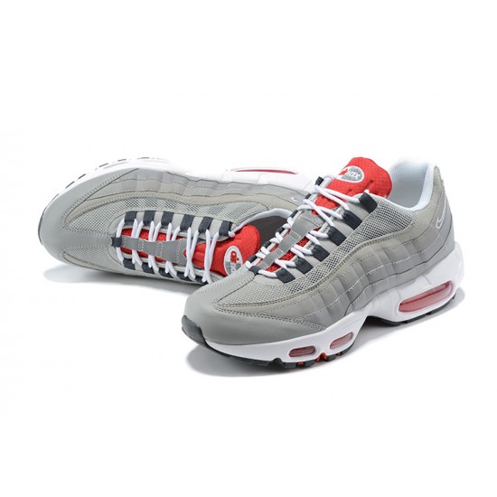 Nike Air Max 95 TT Herre Grå Hvid og Rød Løbesko 