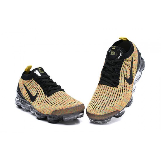 Nike Air VaporMax Flyknit 3 Dame/Herre Sort Gul Løbesko  AJ6900-006