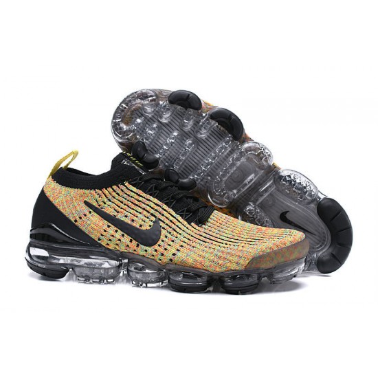 Nike Air VaporMax Flyknit 3 Dame/Herre Sort Gul Løbesko  AJ6900-006