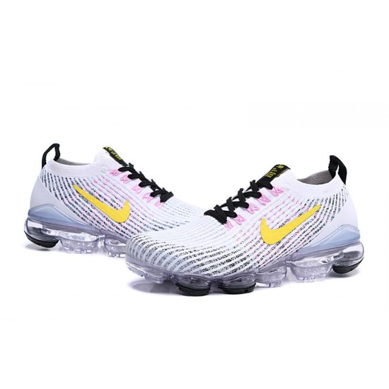 Nike Air VaporMax Flyknit 3 Dame/Herre Hvid Gul Løbesko AJ6900-103