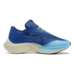 Nike ZoomX VaporFly NEXT Herre Blå Gul Løbesko 