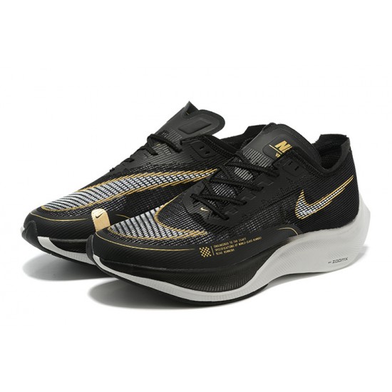 Nike ZoomX VaporFly NEXT Dame/Herre Sort Gold Løbesko 