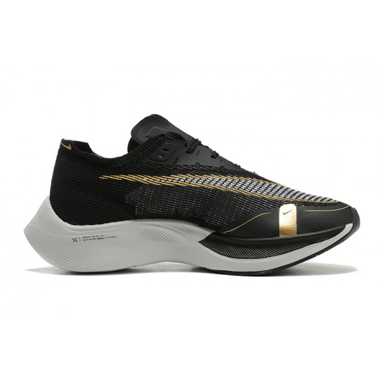 Nike ZoomX VaporFly NEXT Dame/Herre Sort Gold Løbesko 