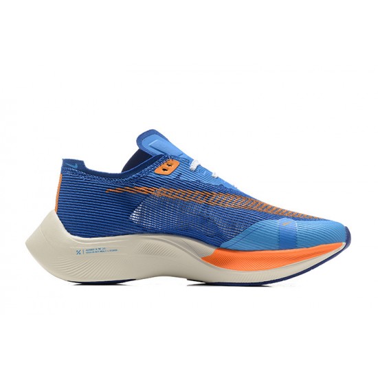 Nike ZoomX VaporFly NEXT Dame/Herre Blå Orange Løbesko 