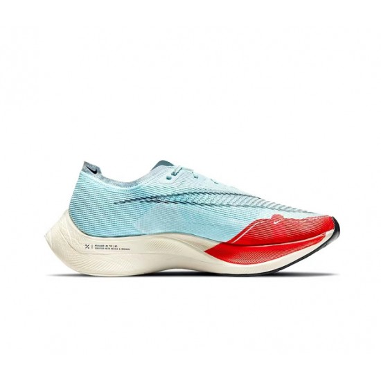 Nike ZoomX VaporFly NEXT Dame/Herre Blå Rød Løbesko 