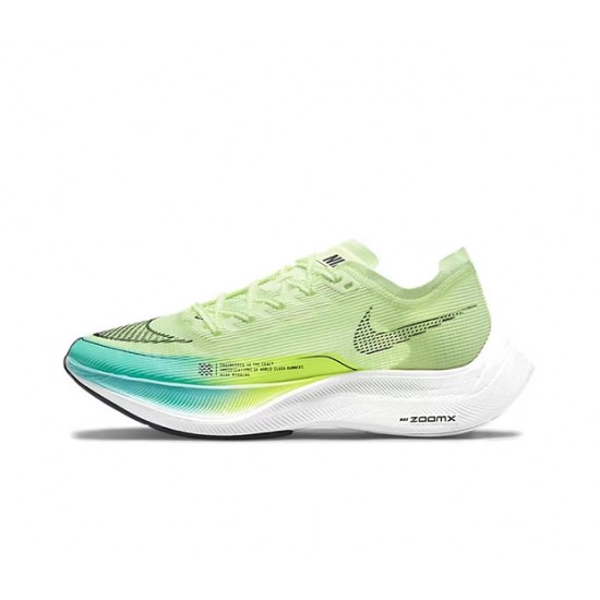 Nike ZoomX VaporFly NEXT Dame/Herre Grøn og Blå Løbesko 