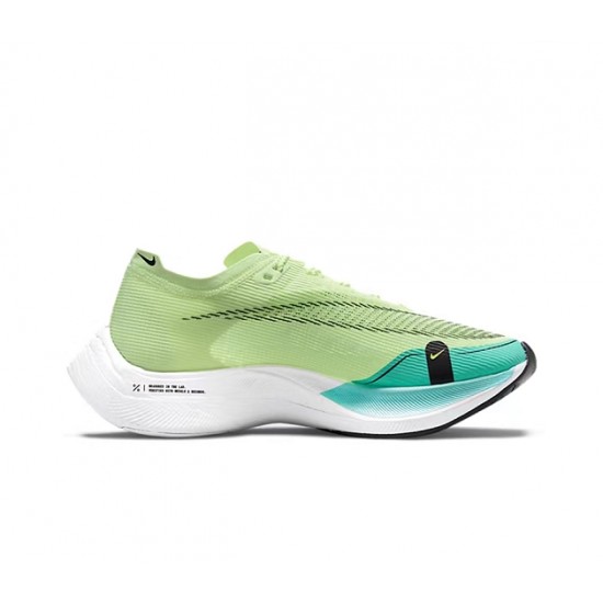 Nike ZoomX VaporFly NEXT Dame/Herre Grøn og Blå Løbesko 