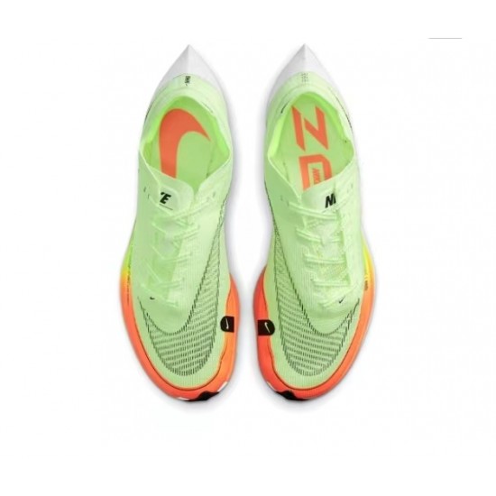 Nike ZoomX VaporFly NEXT Dame/Herre Rød Gul Løbesko 