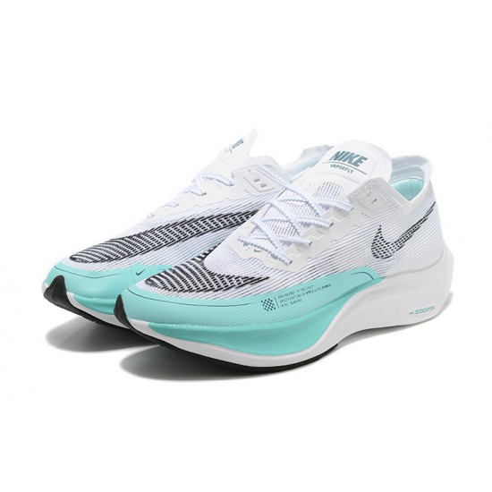 Nike ZoomX VaporFly NEXT Dame/Herre Hvid Blå Løbesko 