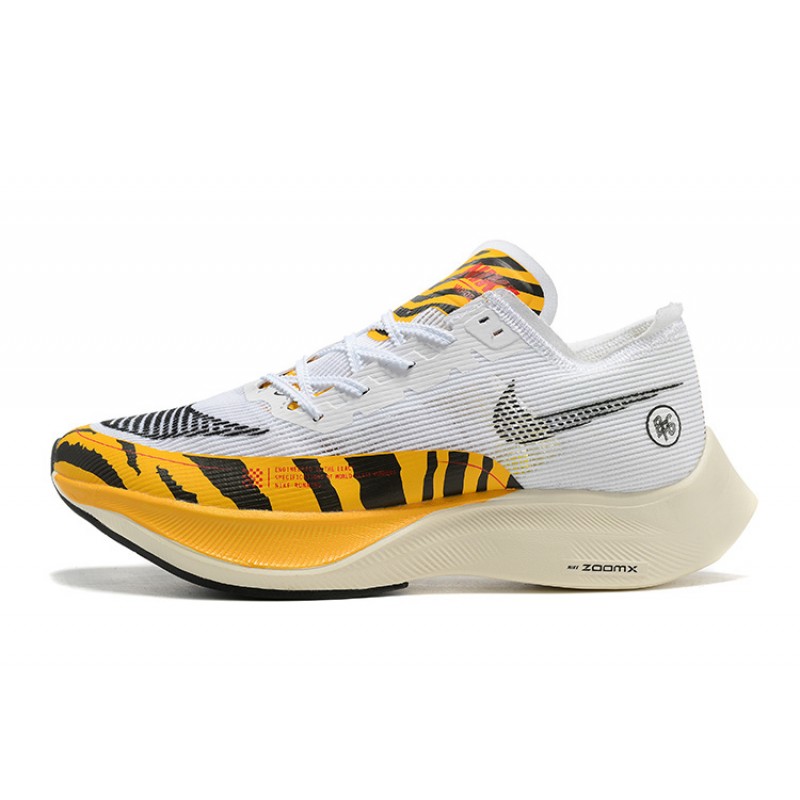 Nike ZoomX VaporFly NEXT Dame/Herre Hvid Orange Løbesko 