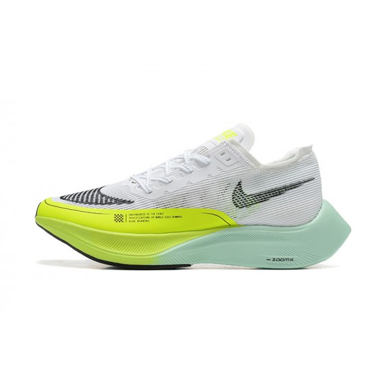 Nike ZoomX VaporFly NEXT Dame/Herre Hvid Gul Løbesko 