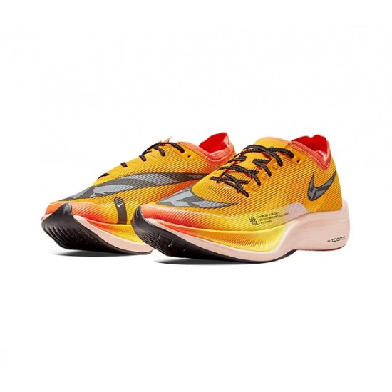 Nike ZoomX VaporFly NEXT Dame/Herre Gul Sort Løbesko 